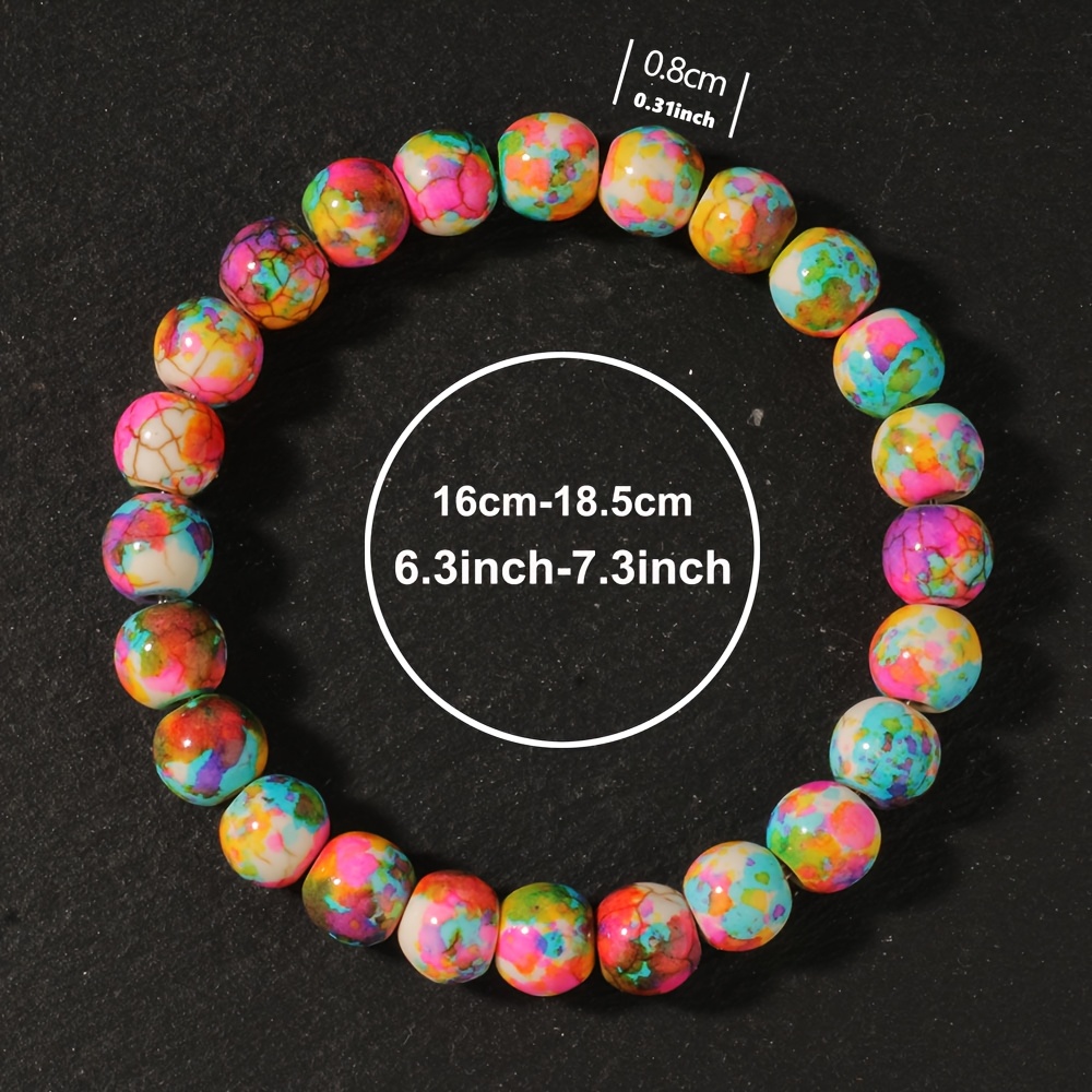 Boho Style Colorful Beaded Bracelet Y2K Inspired